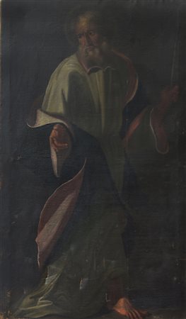 Scuola lombarda della fine del secolo XVI-inizi XVII, "San Bartolomeo" olio...