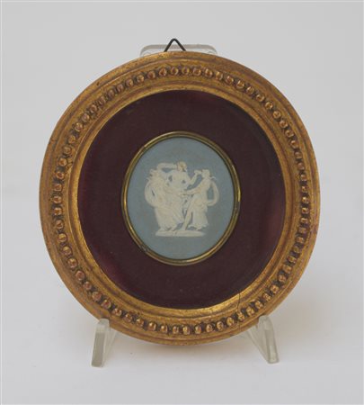 Manifattura di Wedgwood, secolo XIX. Placca ovale in biscuit decorata a...