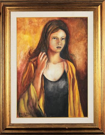 DICIOLO DANILA, Donna, Olio su tela Dim. 70x50 Firmato in basso a sx