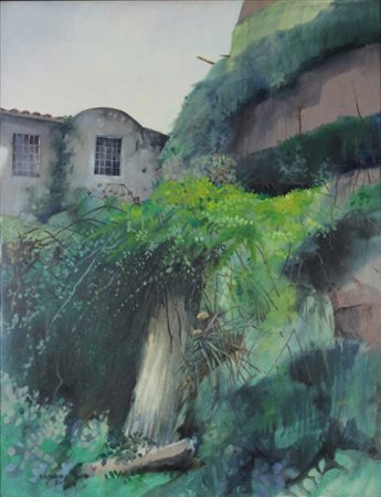 PALUMBO ANNA MARIA (NAPOLI 1950), La cascata della valle dei Mulini Amalfi,...