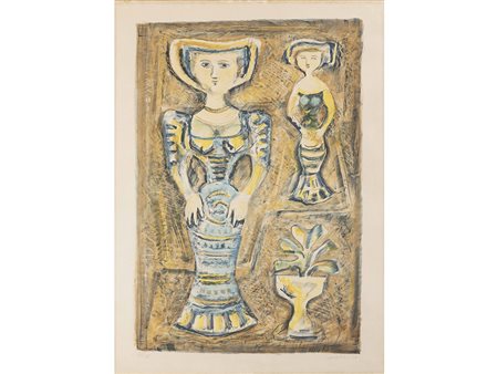 Massimo Campigli (1895–1971) Senza titolo 64,5x47,5 cm Litografia