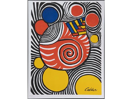 Alexander Calder (1898-1976) Clown 70x50 cm Litografia