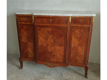 Credenza francese primi '900 Credenza 130x52 h 108 cm Legno di noce...