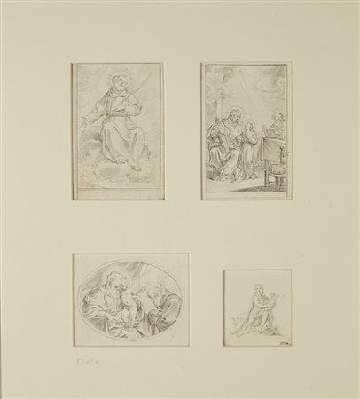 Domenico Maria Fratta (Bologna 1696 - 1763)Gruppo di quattro vignette, tre...