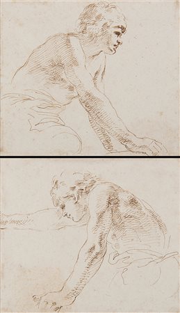 Stefano Della Bella (Firenze 1610 - 1664)Due disegni raffiguranti "Studi per...