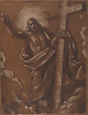 Giacomo Cavedone (Sassuolo 1577 - Bologna 1660)Cristo portacrocePenna e...