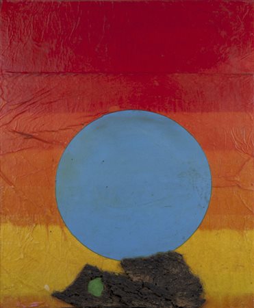 Roberto Crippa Monza 1921 – Bresso 1972 "Sun" collage su tavola anno 1971 cm...