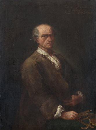 Alessandro Longhi (Venezia 1733 - 1813)Ritratto di Bartolomeo FerracinaOlio...