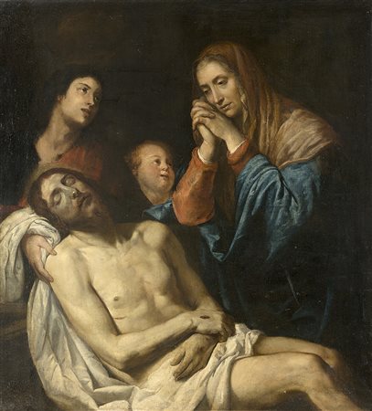 Domenico Fiasella (Sarzana 1589 - Genova 1669)(attr.)Compianto su Cristo...
