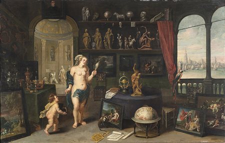 Frans Wouters (Lier 1612 - Anversa 1659)Allegoria della VistaOlio su tavola...
