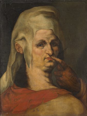 Scuola del secolo XVIIRitratto di Arpocrate, Dio del SilenzioOlio su tela cm...