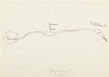 BEUYS JOSEPH (1921 - 1986) Senza titolo. 1974. Inchiostro su carta. Cm 42,00...