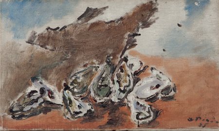 FILIPPO DE PISIS (1896-1956) Natura Morta con ostriche 1935olio su tela cm...