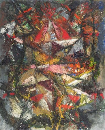 ARTURO CARMASSI (1925-2015) Danza 1955olio su tela cm 100x80datato sul...
