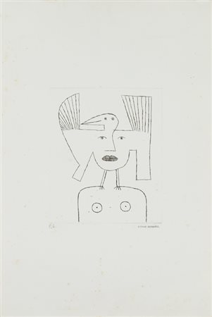 VICTOR BRAUNER (1903-1966)Senza TitoloIncisioneLastra cm 24x20Foglio cm...