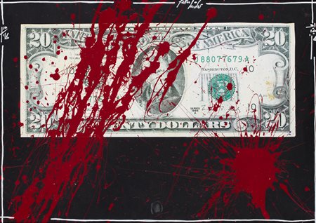 PETER HIDE (1965)Blood Money, 2016Tecnica mista e applicazioni su...