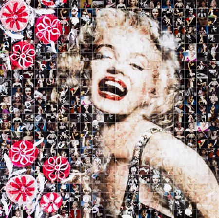 MARIA MURGIA (1935)Omaggio a Marilyn Monroe, 2018Fotomosaico digitalecm...