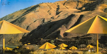 CHRISTO (1935)The Umbrellas - CaliforniaStampa offsetcm 50x100Firma al...