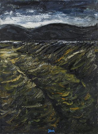 CORRADO ZANI (1952)Paesaggio, 2015Olio su telacm 80x58x2,5Firma al...