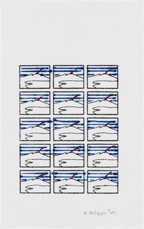 GIANNETTO BRAVI (1938-2013)Senza Titolo, 2001Tecnica mista su cartacm...