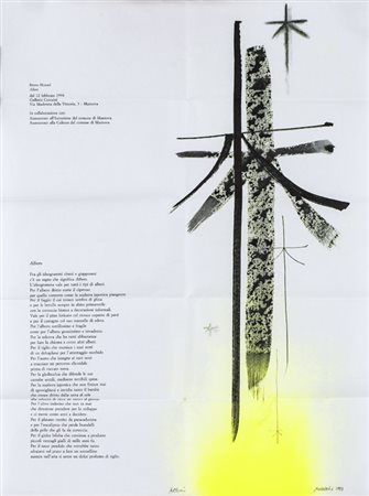 BRUNO MUNARI (1907-1998)Alberi, 1994Manifesto della mostra Alberi tenutasi...