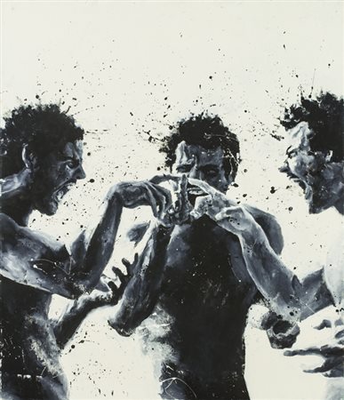 PAOLO TROILO (1972)Senza TitoloTecnica mista su telacm 140x120x4,5Firma al...