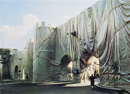 CHRISTO (1935)Wrapped Roman WallStampa fotograficacm 50x69Firma e numerazione...