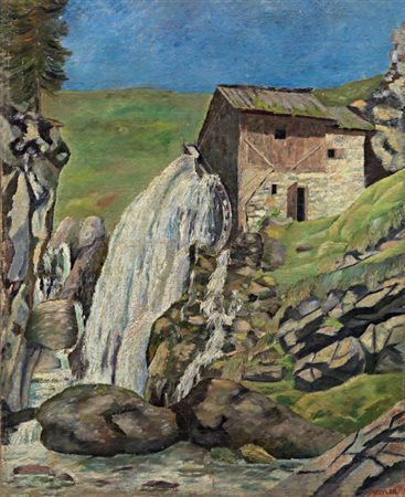 Fiorenzo Tomea Zoppè di Cadore (Bl) 1910 - Milano 1960 Il molino, 1928 Olio...