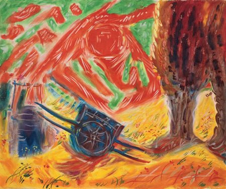 André Masson Balagny 1896 - Parigi 1987 Paysage à la Charette Bleue, 1948...