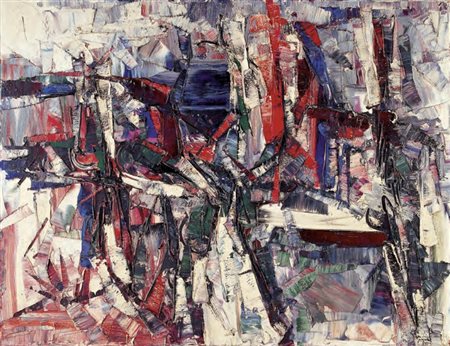 Jean Paul Riopelle Montreal 1923 - 2002 Miroir du lac, 1959 Olio su tela, cm....