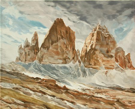 Gian Marco MONTESANO (Torino 1949-06-21 ) Panorama 2013 olio su tela cm. 100...
