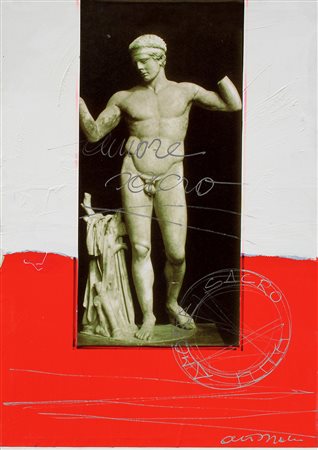 Antonio DEL DONNO (Benevento, 1927 ) Amore sacro collage e acrilico su tela...