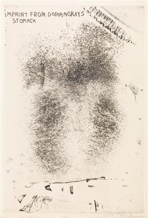 Jim Dine IMPRINT FROM DORIAN GRAYS STOMACH. 1968 Acquaforte. mm 425x286....