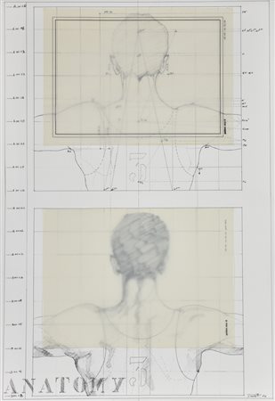 Sebastiano Trovato Anatomy tecnica mista e collage su carta, cm 70x50 sul...