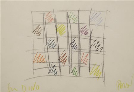 Firmato. NAM JUNE PAIK (1932 – 2006) - Senza titolo, Pastelli su carta, cm....