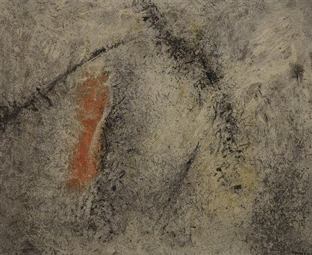 Firmato. MOSHEN VAZIRI (1924) - Senza titolo, 1959, Olio su tela, cm. 70 x...