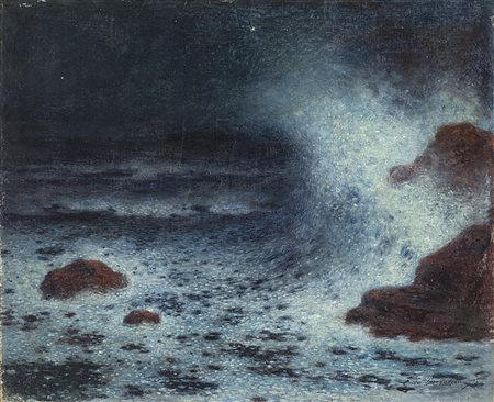 Ferdinand du Puigaudeau (Nantes 1864 - Le Croisic 1930)"Vagues dans la nuit"...