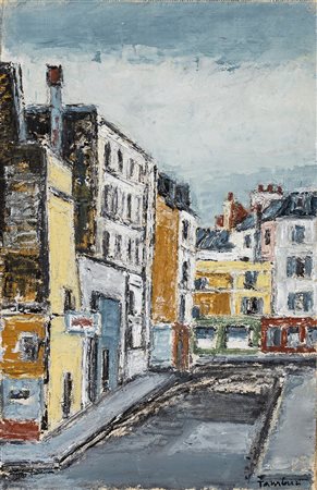 ORFEO TAMBURI (Jesi 1910-Parigi 1994) PARIGI olio su tela, cm 31x21. Firma...