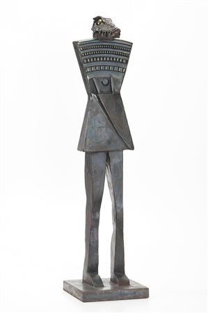 Peter Müller (Niedergörsdorf 1944) Sobek;Bronzo, metalli diversi, h. 150 cm...