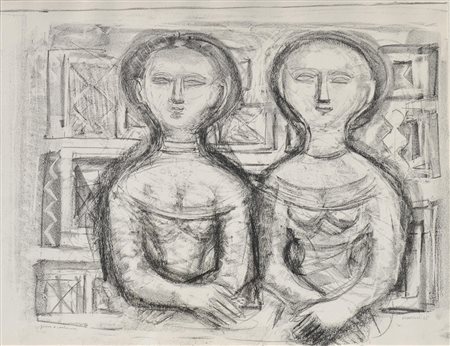 Massimo Campigli Donne, 1965;Litografia e carboncino, 34 x 43,5 cm Firma e...