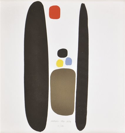 Bruno Munari Dalla serie “Segnici”, 1950-1989;Serigrafia a col., 30 x 30 cm...