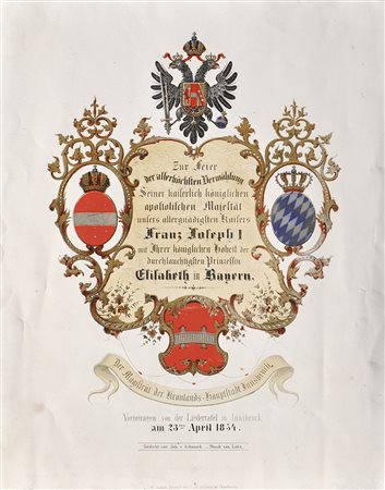 Zur Feier der allerhöchsten Vermählung..., 1854;Alla celebrazione del...