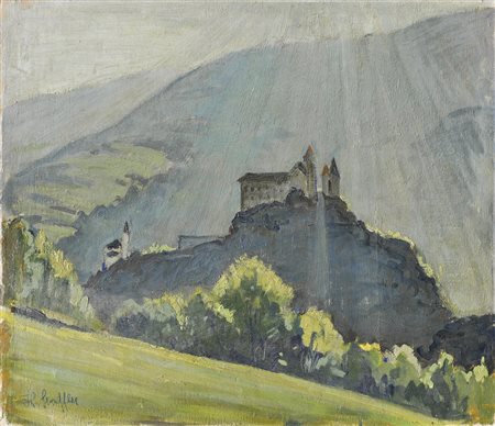 Hans Staffler (* Bozen/Bolzano 1903) Monastero di Sabiona;Olio su tavola, 40...