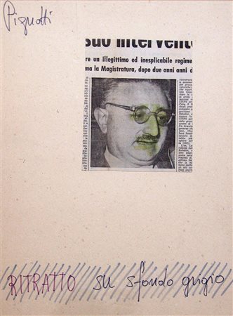 Lamberto Pignotti 1926, Firenze (Fi) - [Italia] Ritratto su sfondo grigio...