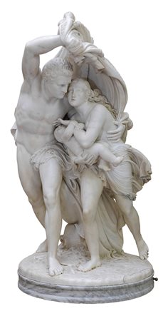 Valerio Villareale (1773-1854) o ambito di La fuga da Troia di Enea, Creusa e...