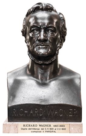 Ernesto Basile (1857-1932), ambito di Ritratto di Richard Wagner Bronzo...