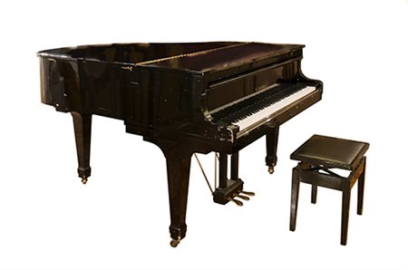 Kawai, II metà del XX secolo Pianoforte a coda con sgabello Legno, metallo,...