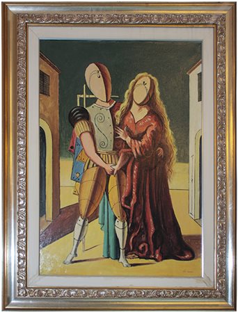 Giorgio de Chirico (1888-1978), copia da Senza titolo Olio su tela 70x50 cm...