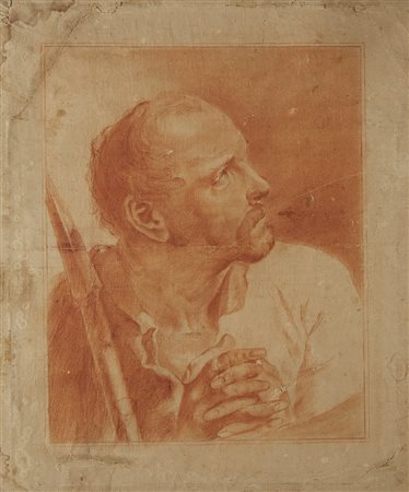 Artista del secolo XVIII, da Giovanni Battista Piazzetta "Ritratto virile"...