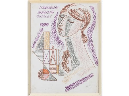 Mario Tozzi Mario Tozzi (1895–1979) Figura femminile 70x50 cm Litografia P.A.